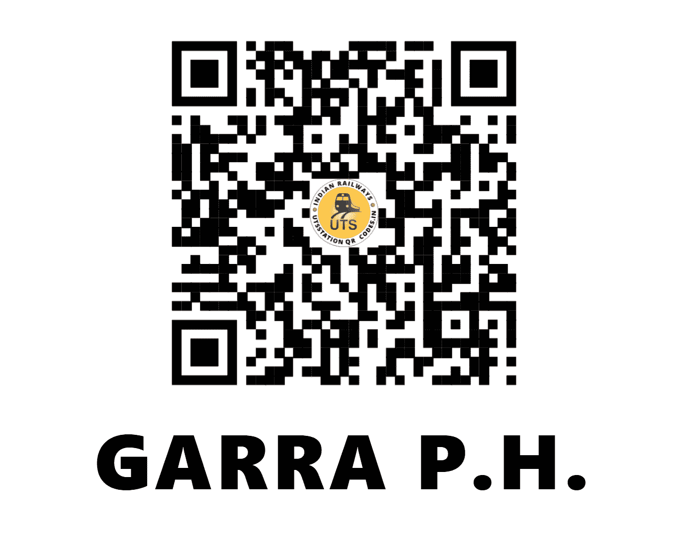 UTS QR Code for GARRA P.H. - GRHX (SB - MADHYA PRADESH)